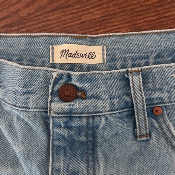 Madewell Relaxed Denim Shorts Cedarcroft Wash Size 32" Size 14 - Picture 5 of 13